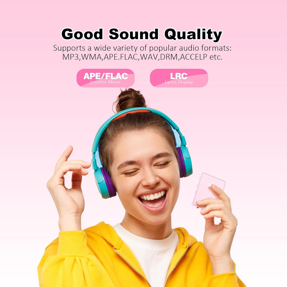Reproductor de música MP3 con Bluetooth, almacenamiento de 32 GB, p...