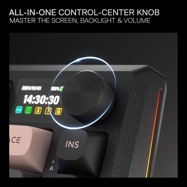 Redragon Teclado inalámbrico para juegos con junta CNC K720 con pan...