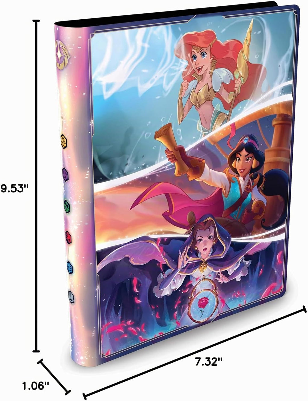 Ravensburger Disney Lorcana - Cartera de tarjetas de princesa TCG | Capacidad para hasta 252 tarjetas | Almacenamiento premium | Protección elegante | Ideal para coleccionistas y jugadores | A partir de 8 años