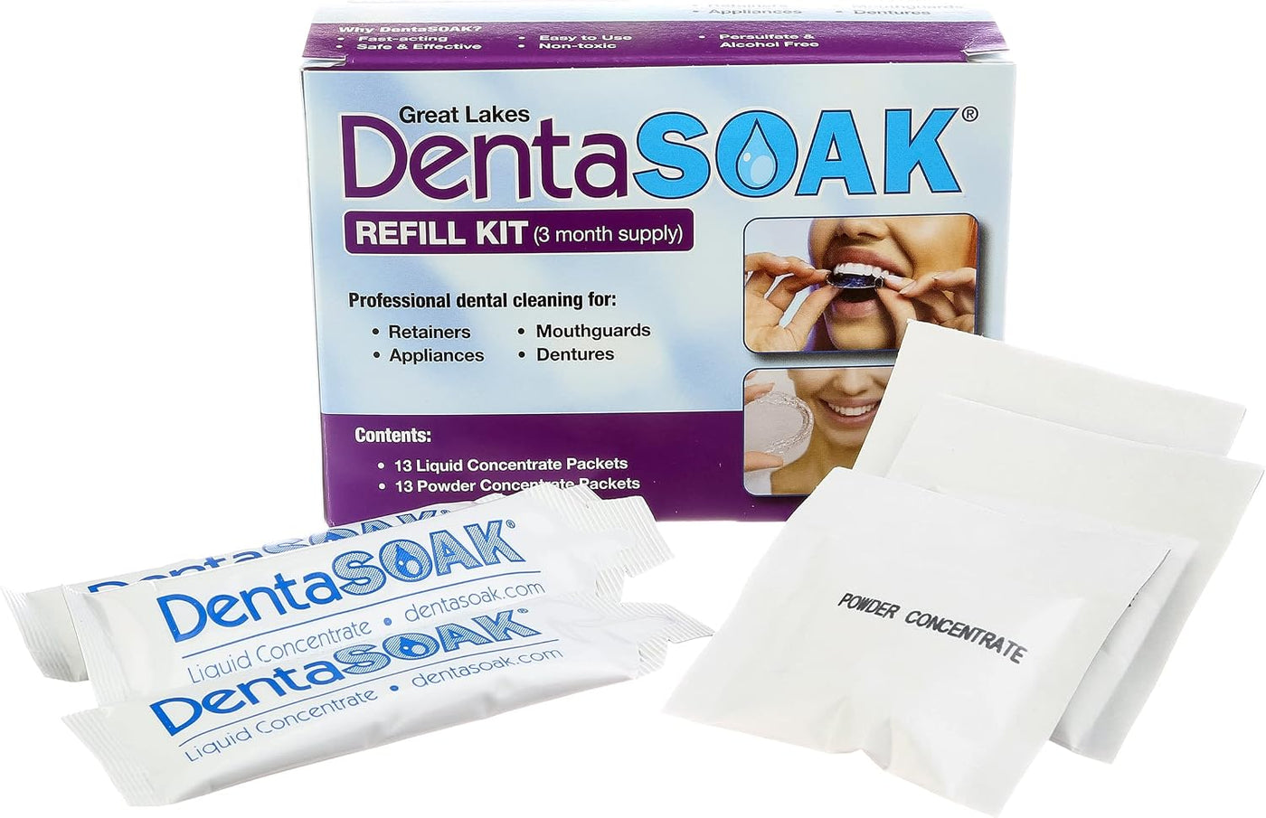 DentaSOAK Kit de recambio \u2013 Protector bucal, retenedor, dentad...