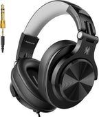 OneOdio A71D - Auriculares con cable de diadema, auriculares de monitor de estudio, auriculares estéreo de DJ de alta resolución con diseño plegable, conector de 3.5/6.35MM para grabación de AMP
