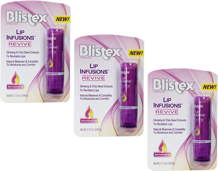 Blistex Lip Infusions Revive Lip Moisturizer 0.13 onzas (paquete de 3)