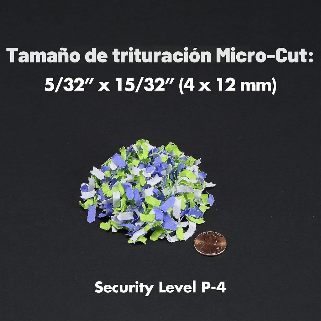 Aurora Grado Profesional de Alta Seguridad - Trituradora de Papel de Microcorte de 12 Hojas/CD y Tarjetas de Crédito/ 60 Minutos de Tiempo de Funcionamiento Continuo