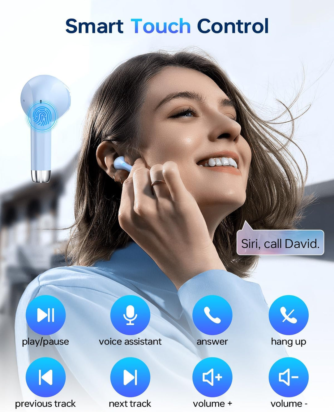 KTGEE Auriculares inalámbricos Bluetooth 5.3, reproducción de 40 ho...