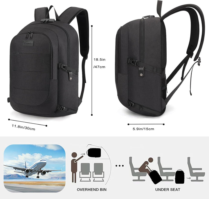 Tzowla, mochila para computadora portátil de viaje resistente al ag...