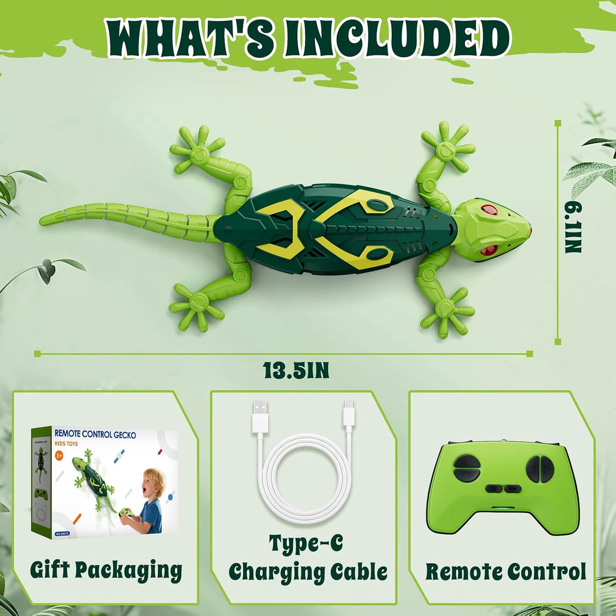 Wall Crawler Gecko, robot recargable de control remoto juguetes
