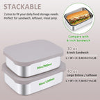 Caperci Paquete de 2 recipientes de alimentos de acero inoxidable