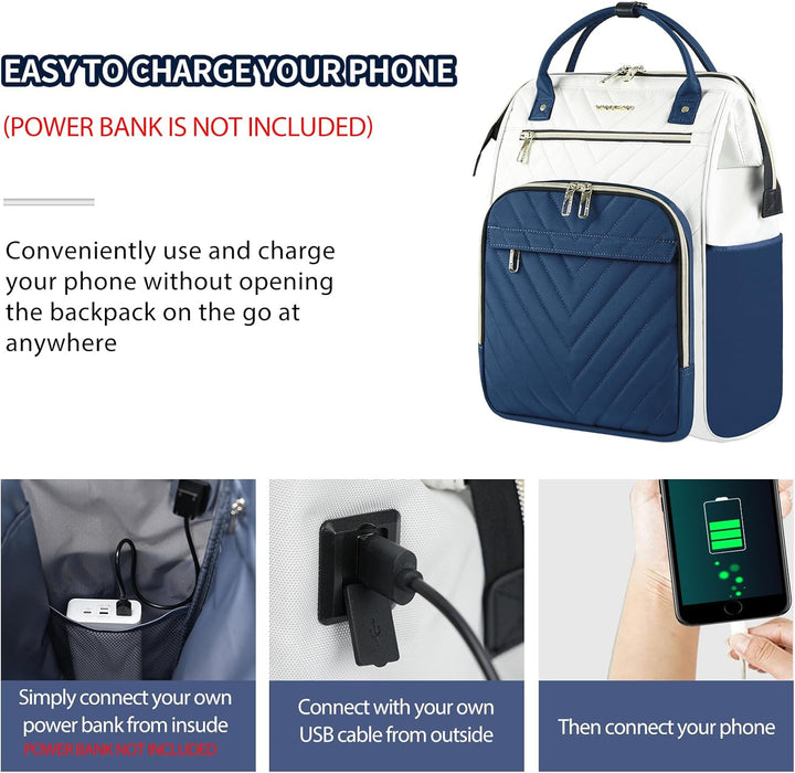 VANKEAN Mochila para laptop de 17 pulgadas para mujeres y hombres,...