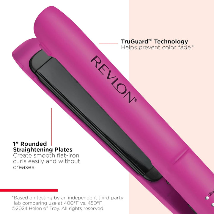 REVLON Plancha plana de turmalina de cerámica de 1 pulgada, alisado...