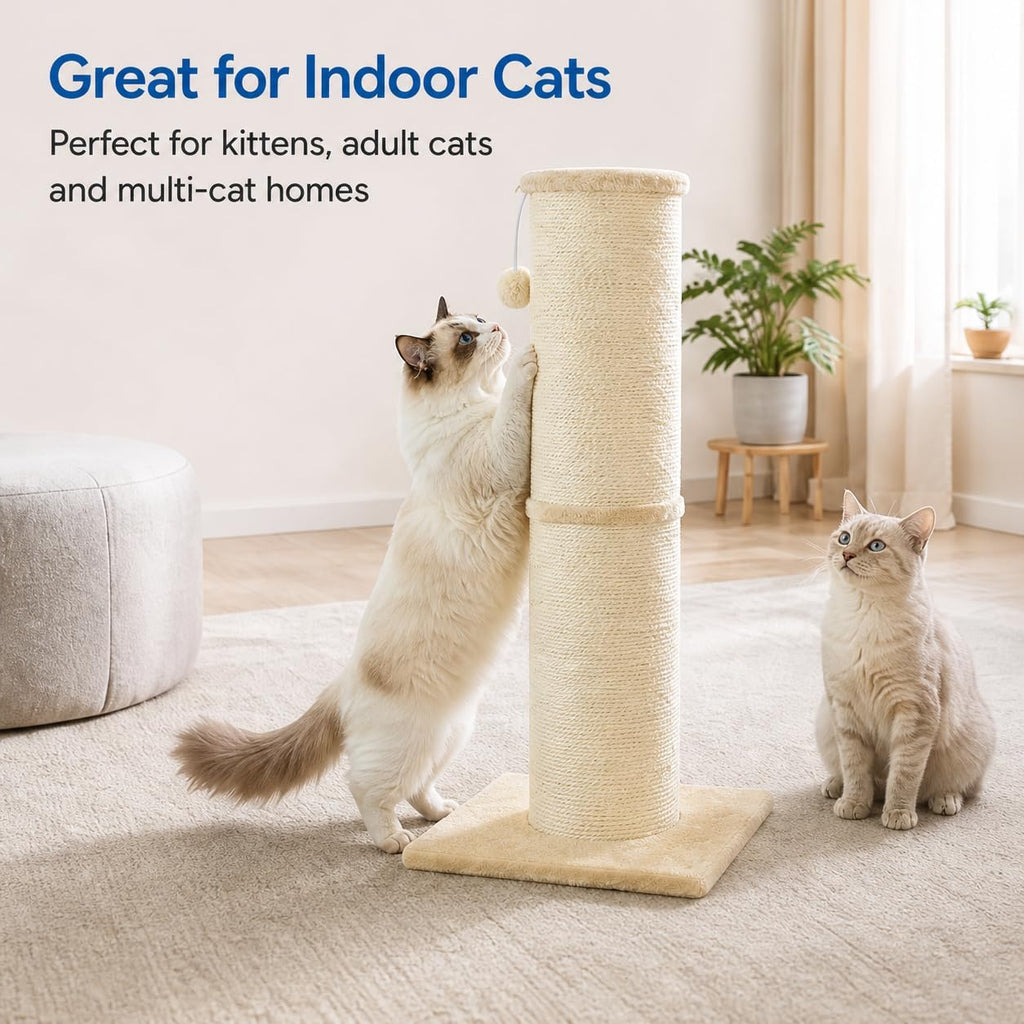 Poste rascador para gatos con poste de sisal de 5.5 pulgadas de