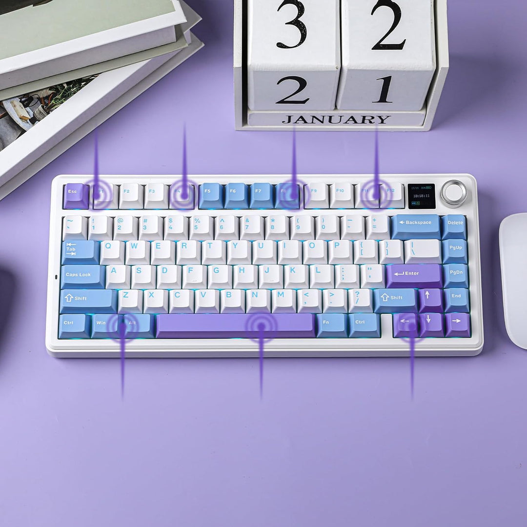 EPOMAKER X Aula F75 MAX - Teclado mecánico inalámbrico con pantalla...