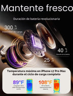LISEN Qi2.2 - Estación de carga 3 en 1 de 25 W para dispositivo iPhone, soporte de cargador Magsafe con ventilador de refrigeración inteligente, cargador inalámbrico Magsafe de 25 W para iPhone 18/17