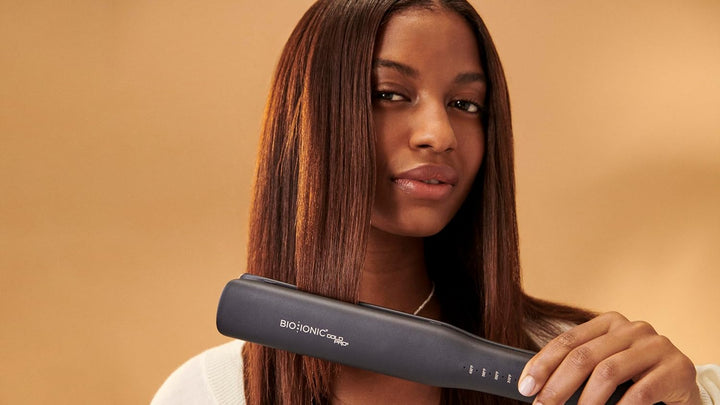 Bio Ionic GoldPro Hair Straightener, Blue, Moisturizing Heat Techno...