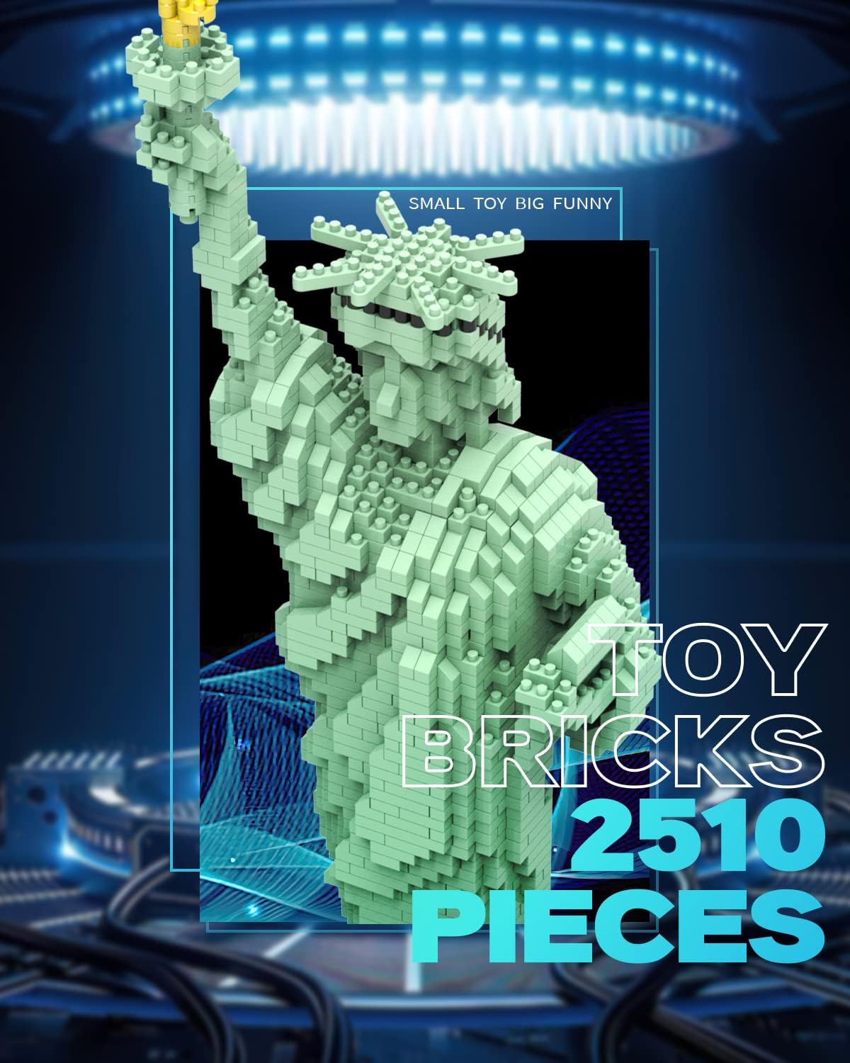 dOvOb Estatua de la Libertad Micro Mini Bloques Conjunto de Construcción (2510PCS) - Modelo Arquitectónico Juguetes