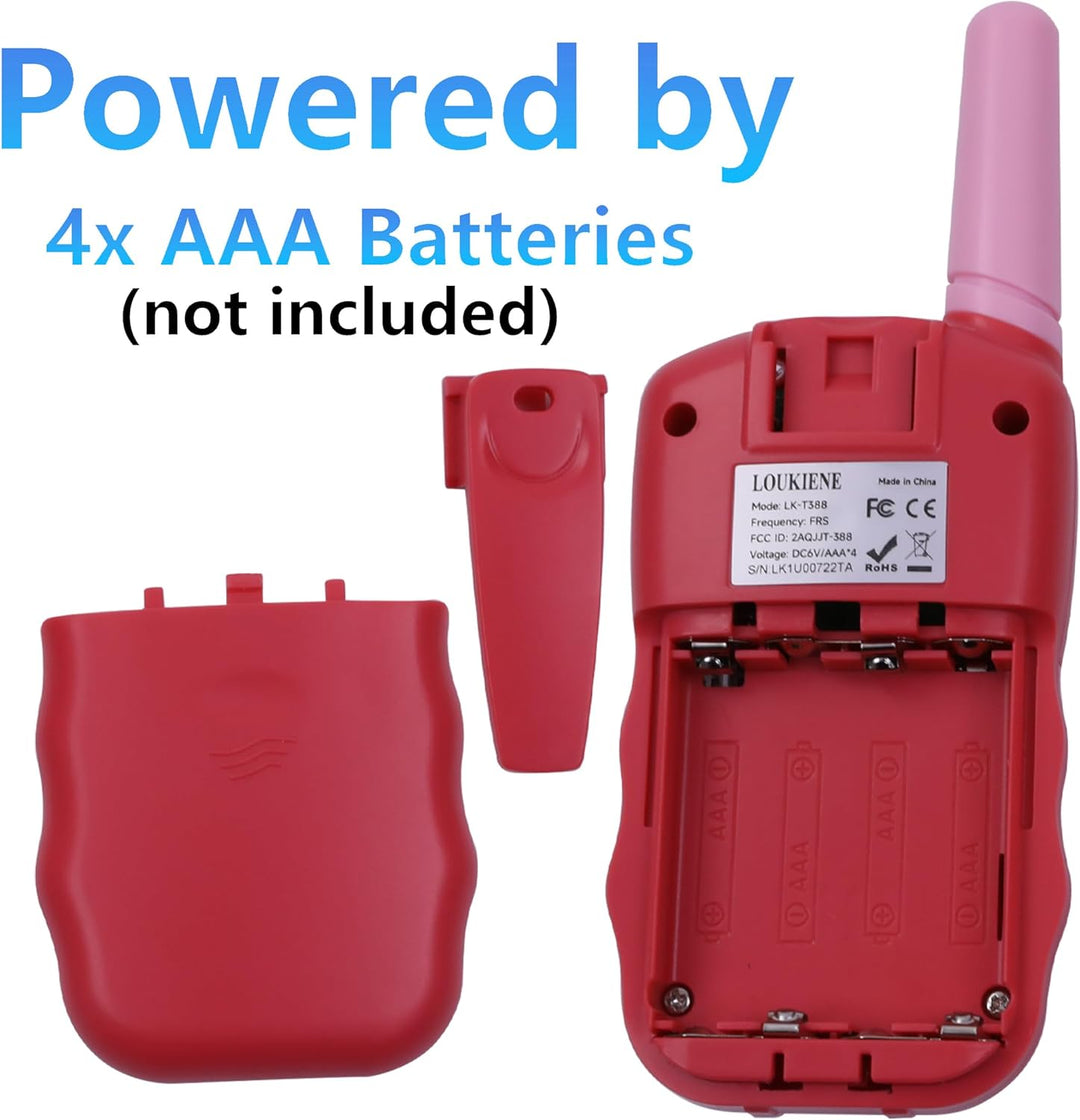 LOUKIENE Walkie Talkies para niños de 22 canales de radio de 2 vías...