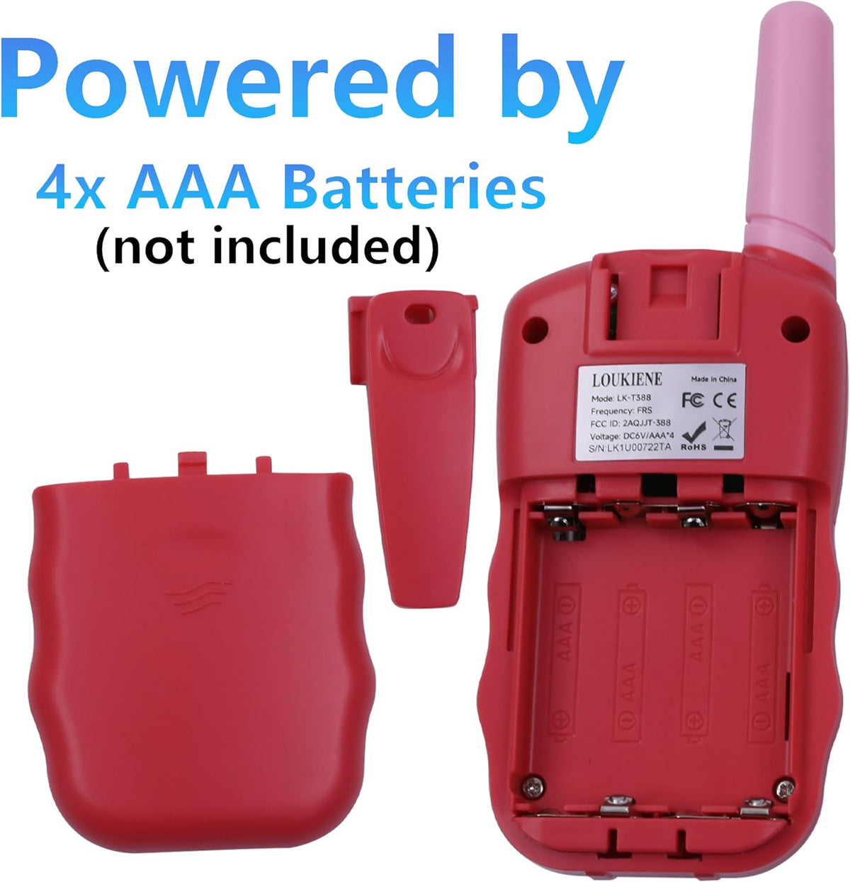 LOUKIENE Walkie Talkies para niños de 22 canales de radio de 2 vías...