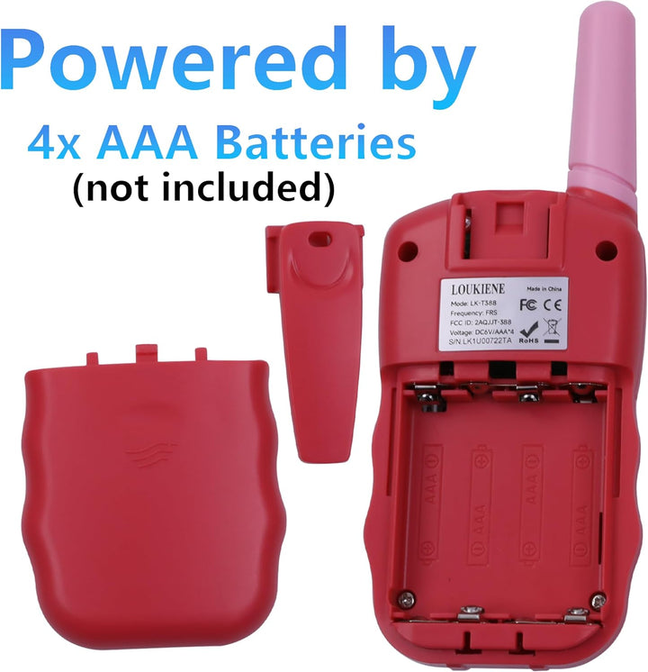 LOUKIENE Walkie Talkies para niños de 22 canales de radio de 2 vías...