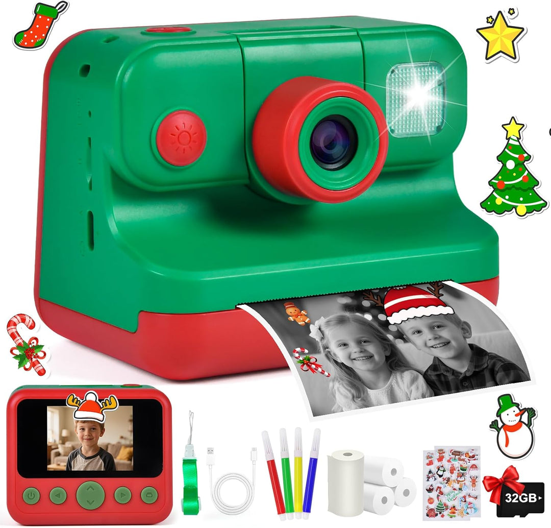 Elecoutek Cámara de impresión instantánea para niños con bolsa de t...