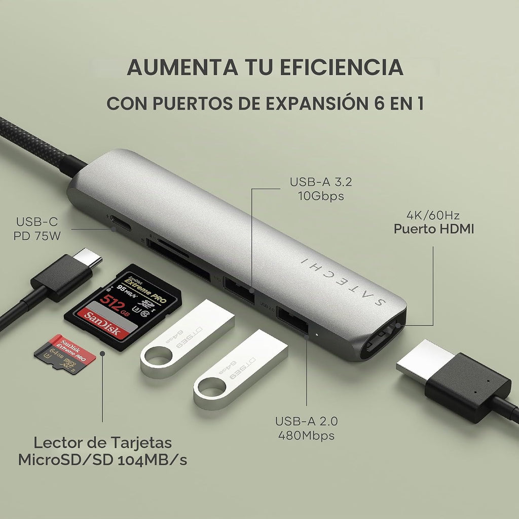 Satechi, ST-P6SM, hub USB