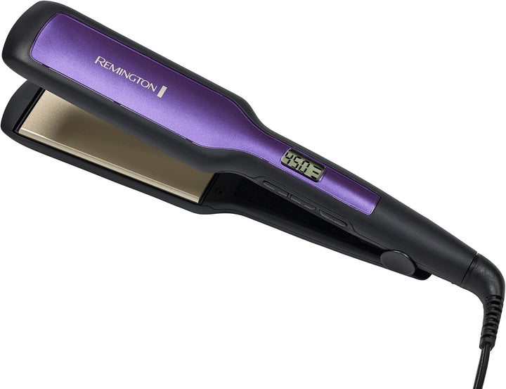 Remington Plancha plana antiestática, 1\/2 pulgada, titanio + reves...
