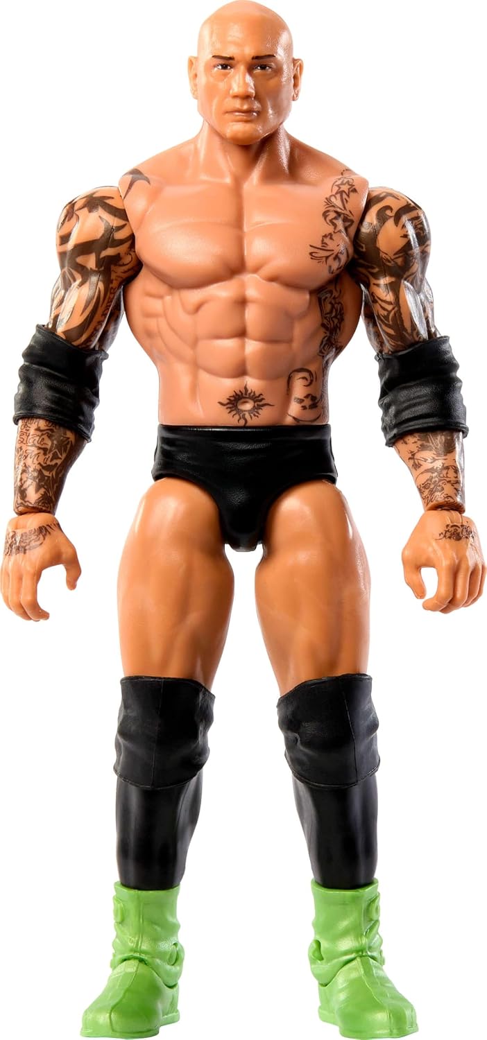 Mattel WWE Figura de acción de Batista, Serie Evento Principal #152 Figura coleccionable de 15 cm con 10 puntos de articulación y aspecto realista
