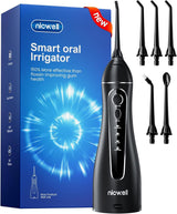 Nicwell - Irrigador dental inalámbrico con puntas para hilo dental...