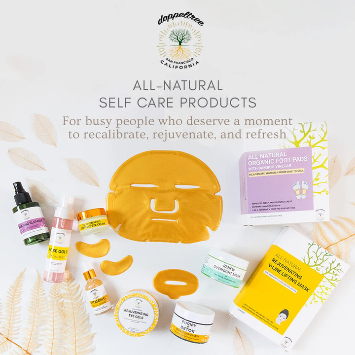 Doppeltree Máscara facial dorada \u2013 Mascarillas de hidrogel pré...