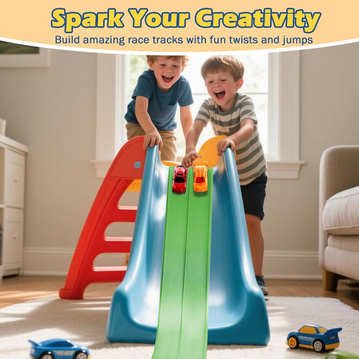 Pista de Carreras Flexible Mejorada Pistas Flexibles para Niños de...