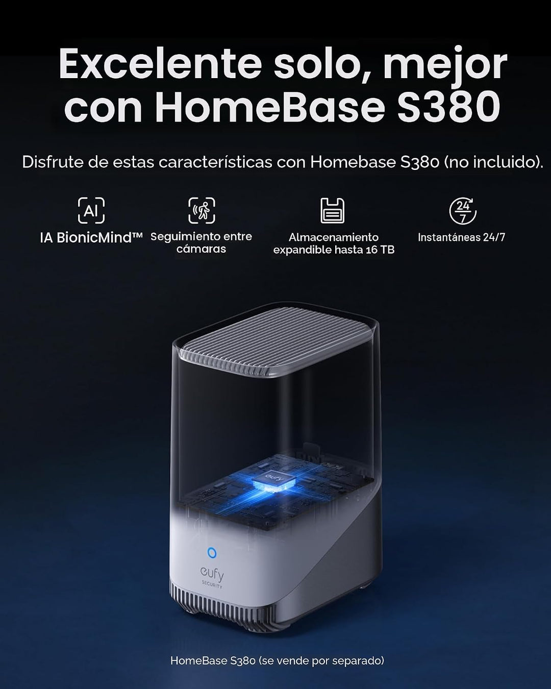 eufy Security eufyCam S4, Cámara de seguridad solar inalámbrica par...