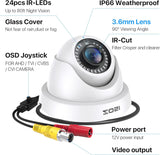 ZOSI Cámara domo de seguridad HD de 2MP 1080P para exteriores e int...