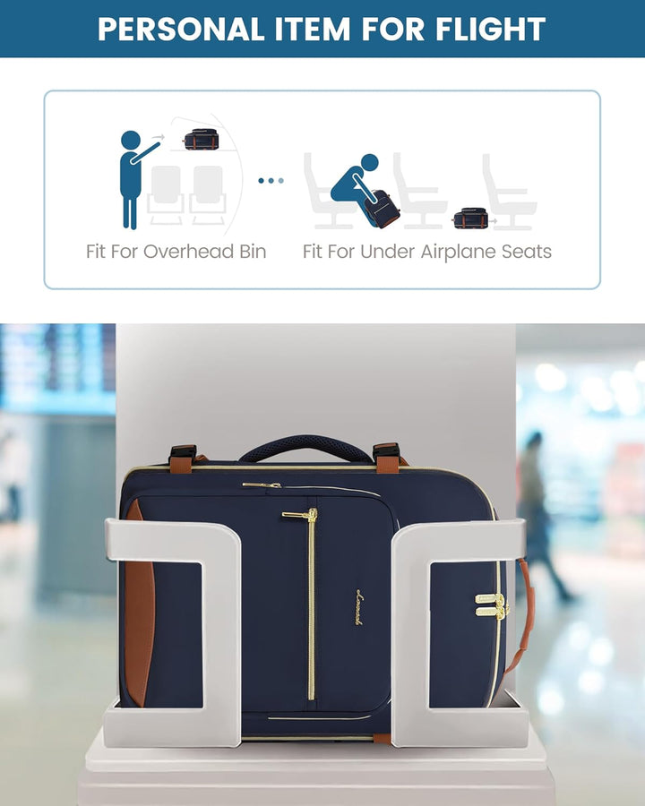 LOVEVOOK Mochila de viaje para mujeres y hombres, 50 L, aprobada po...