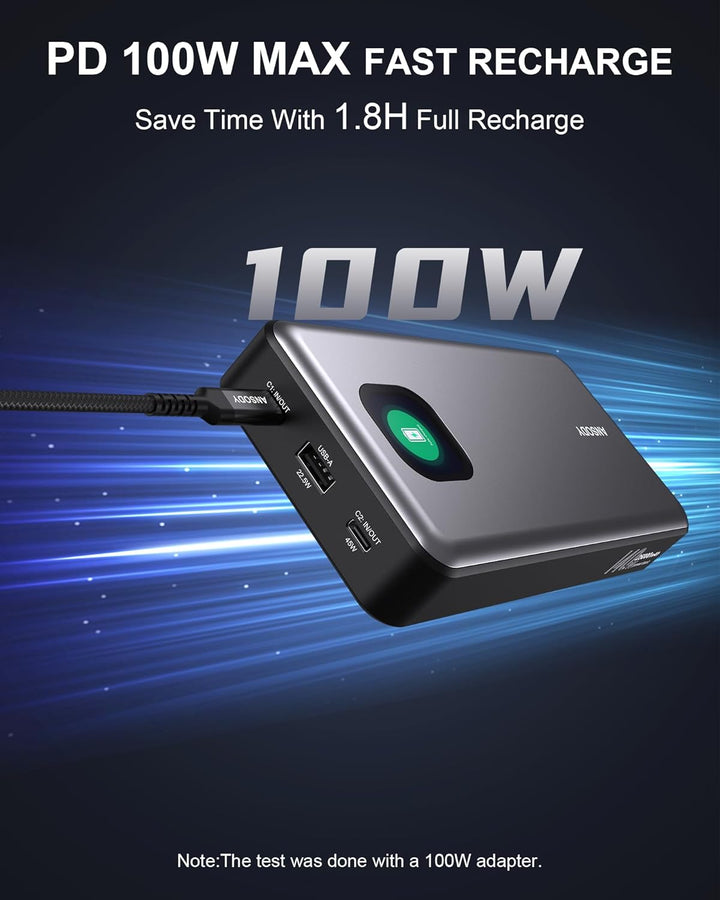 Cargador portátil de 140W, 25000mAh con pantalla digital inteligent...