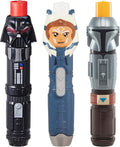 STAR WARS Escuadrón de sables de luz de 3 unidades, sables de luz de The Mandalorian, Ahsoka y Darth Vader, juguetes para niños y niñas de 4 años (exclusivo de Amazon)