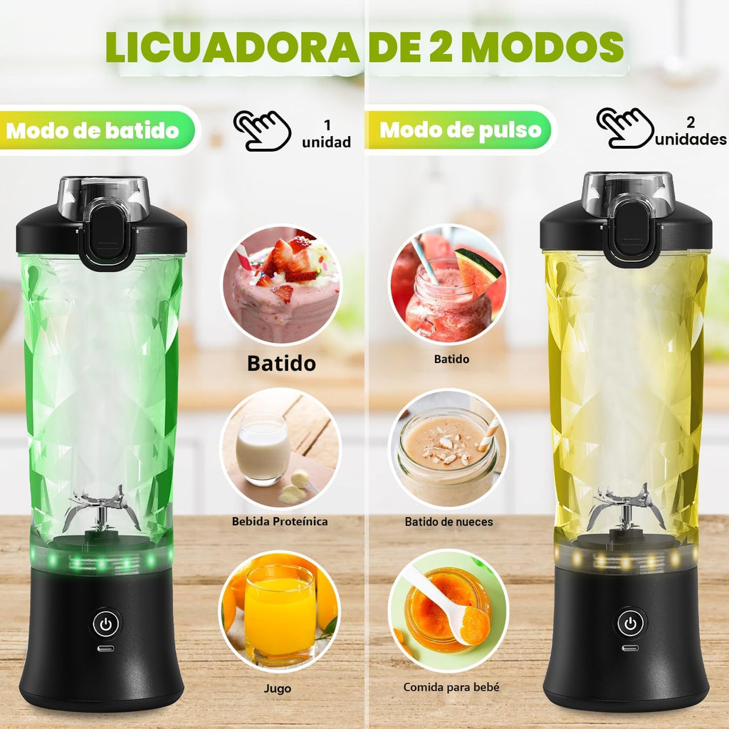 Licuadora portátil exprimidor personal para batidos batidos con funda