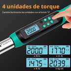 Llave dinamométrica digital, 1/2 pulgada, 7.4-147.5 ft-lb, 2% de