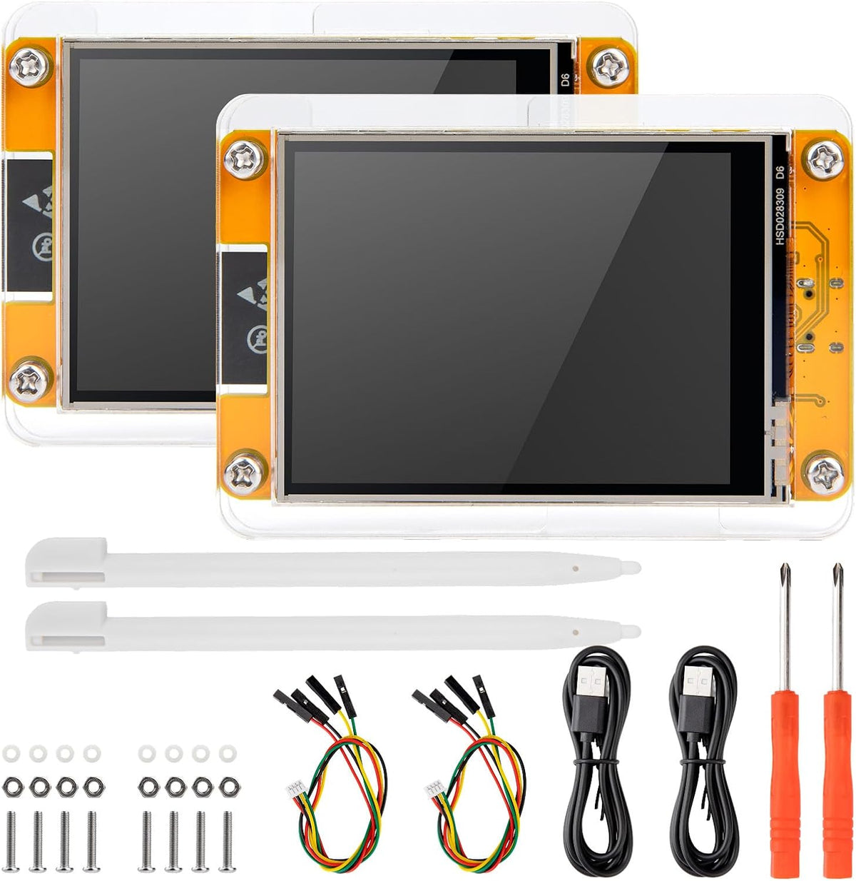 ELEGOO Paquete de 2 pantallas táctiles ESP32 de 2.8 pulgadas, 240 x...
