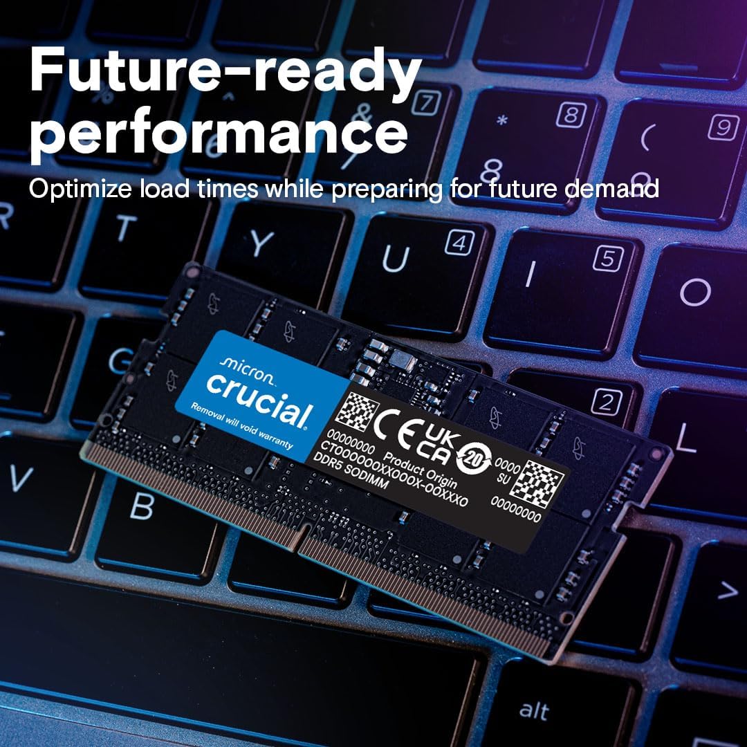 Crucial 8GB DDR5 RAM, 5600MHz (o 5200MHz o 4800MHz) Memoria para la...