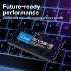 Crucial 16GB DDR5 RAM, Memoria para laptop de 4800MHz CL40, Módulo SODIMM de 262 pines, 4800 MHz