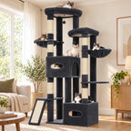 Árbol de gato de 75 pulgadas de alto para gatos de interior, grande