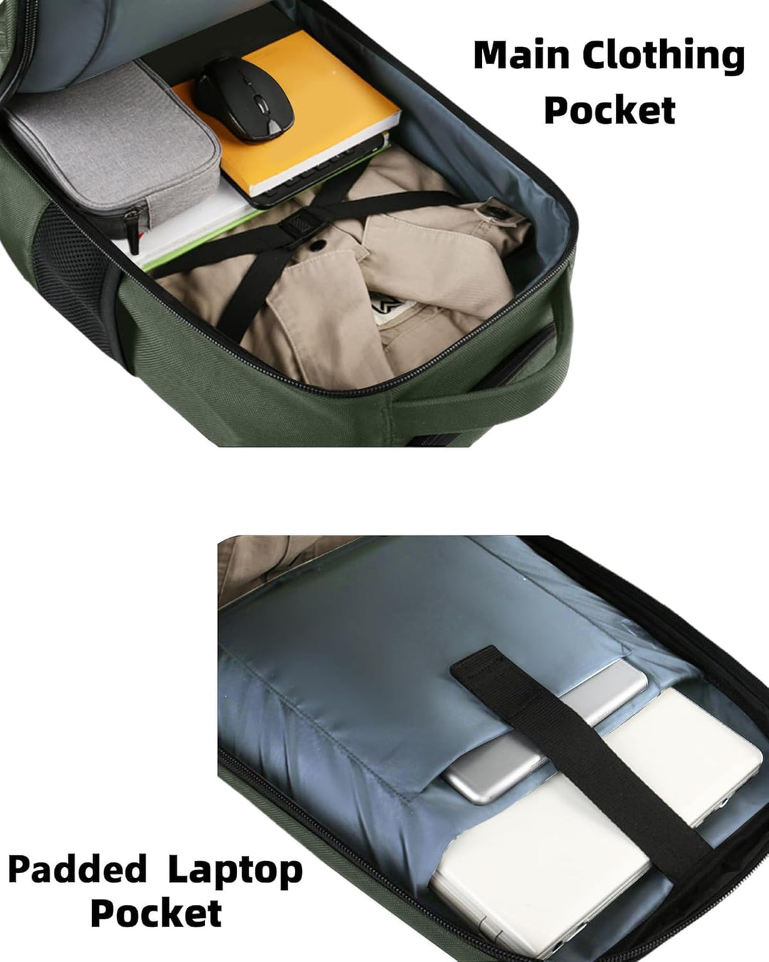MATEIN Mochila con ruedas, mochila de viaje de 17 pulgadas para lap...