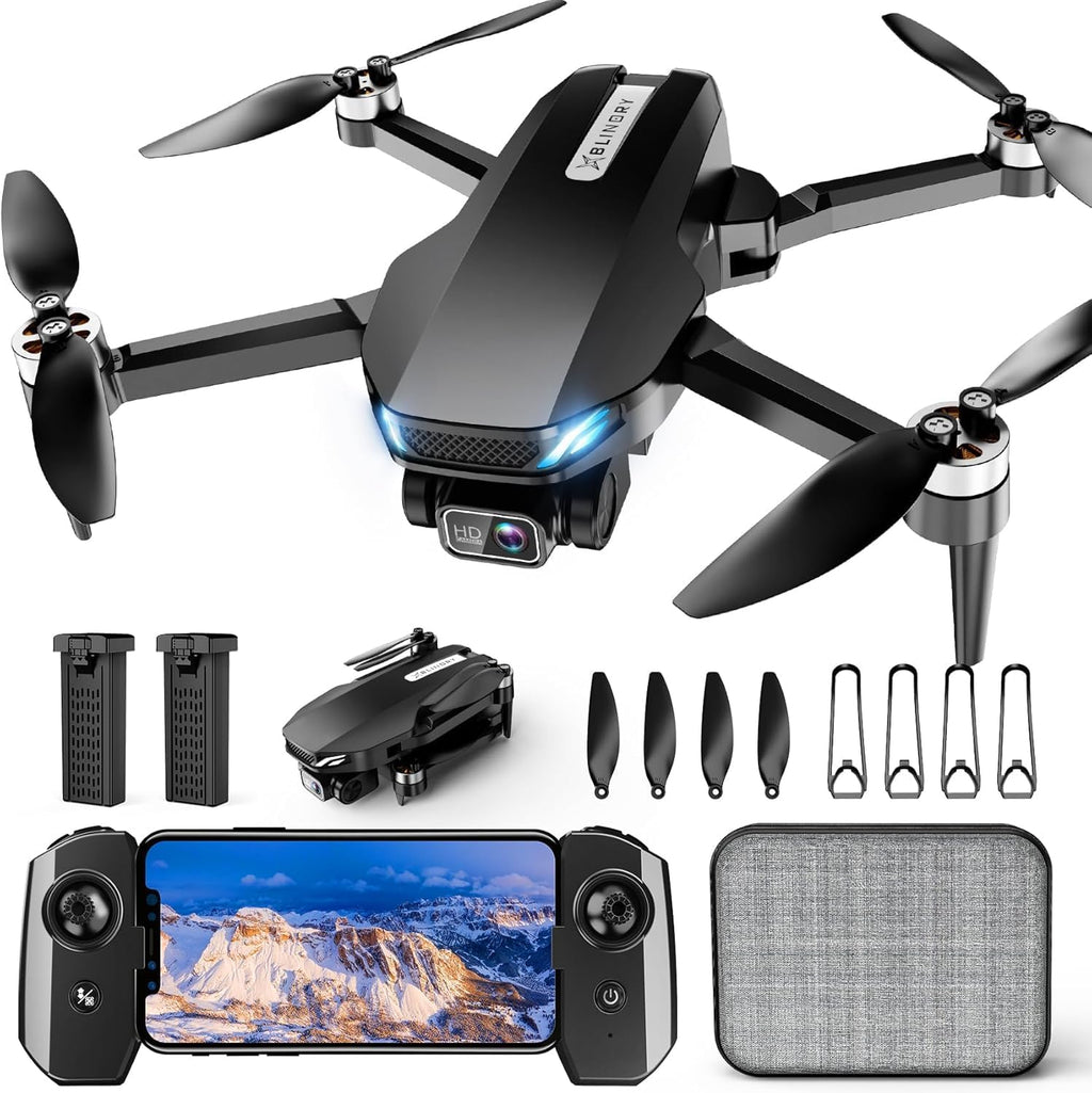 Drone 2K con cámara para adultos y principiantes, mini dron con 2 baterías