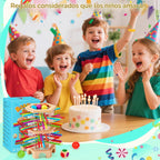 Montessori - Juego de mesa de madera con 42 palos y dados para niños de 3 a 6 años