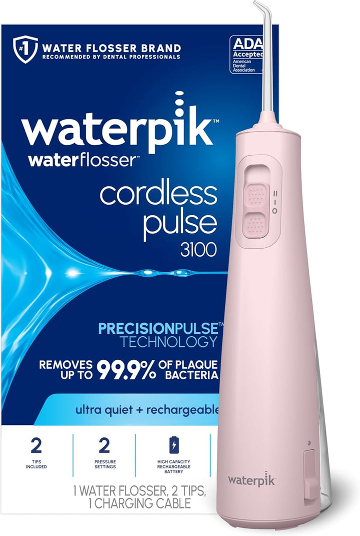 Waterpik Pulse 3100 - Irrigador dental portátil inalámbrico, recarg...