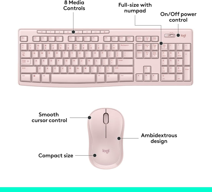 Logitech MK270 - Combo de teclado y mouse inalámbricos para Windows...