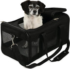 Sherpa Transportador de mascotas de viaje original de lujo, aprobado por aerolíneas, negro, grande
