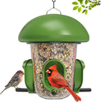 LONA - Comederos para pájaros para colgar en exteriores, 3 compartimentos separados, 3 puertos de alimentación, cúpula resistente a la intemperie y 3 formas de colgar, gran capacidad para cardenales