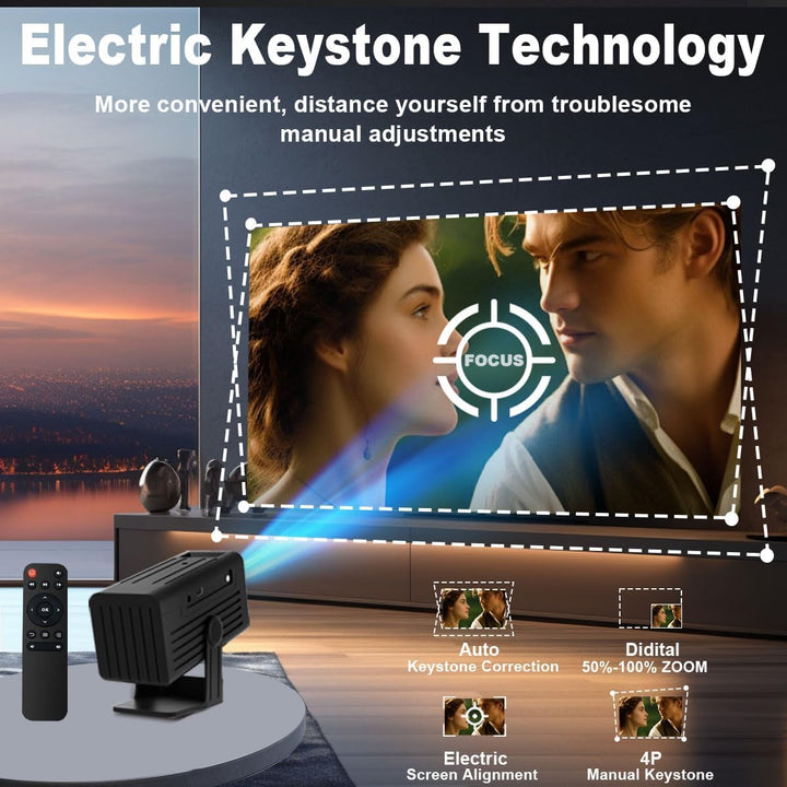 [Proyector Inteligente con Aplicaciones] Mini Proyector Compatible...