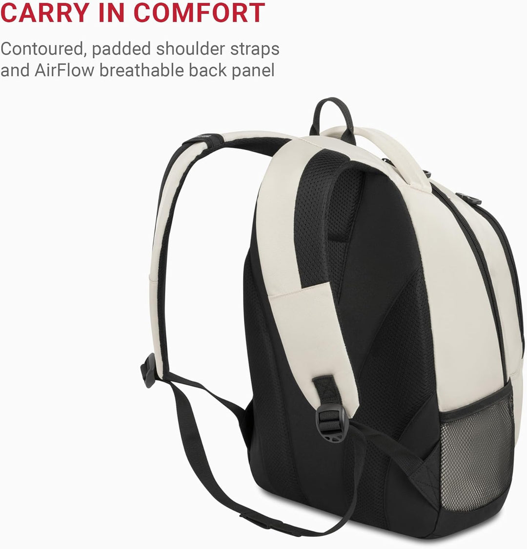 SwissGear 1186 Travel Gear Mochila Bungee Ligera, Crema\/Negro, 17...