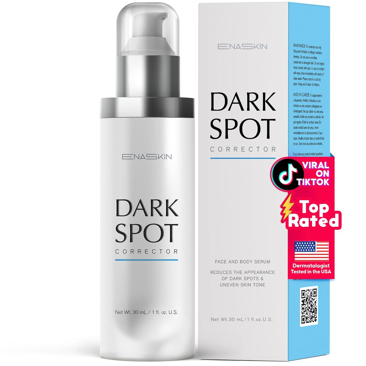 EnaSkin Corrector de manchas oscuras para rostro y cuerpo - 5% ácid...