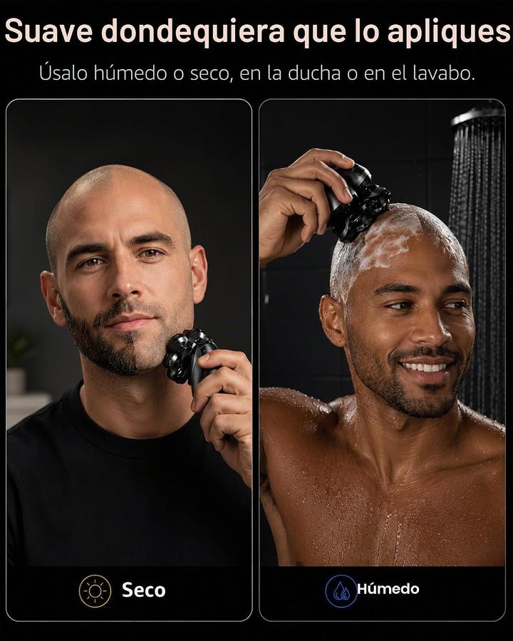 Afeitadora de cabeza 9D para hombres calvos, maquinilla de afeitar...